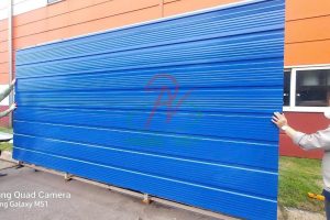 Vách Ngoài Panel Glasswool Tôn Xanh Dương